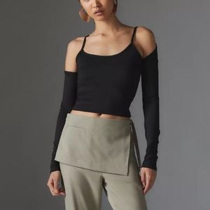 Silence+ Noise Dawn Asymmetrical Cold-Shoulder Top